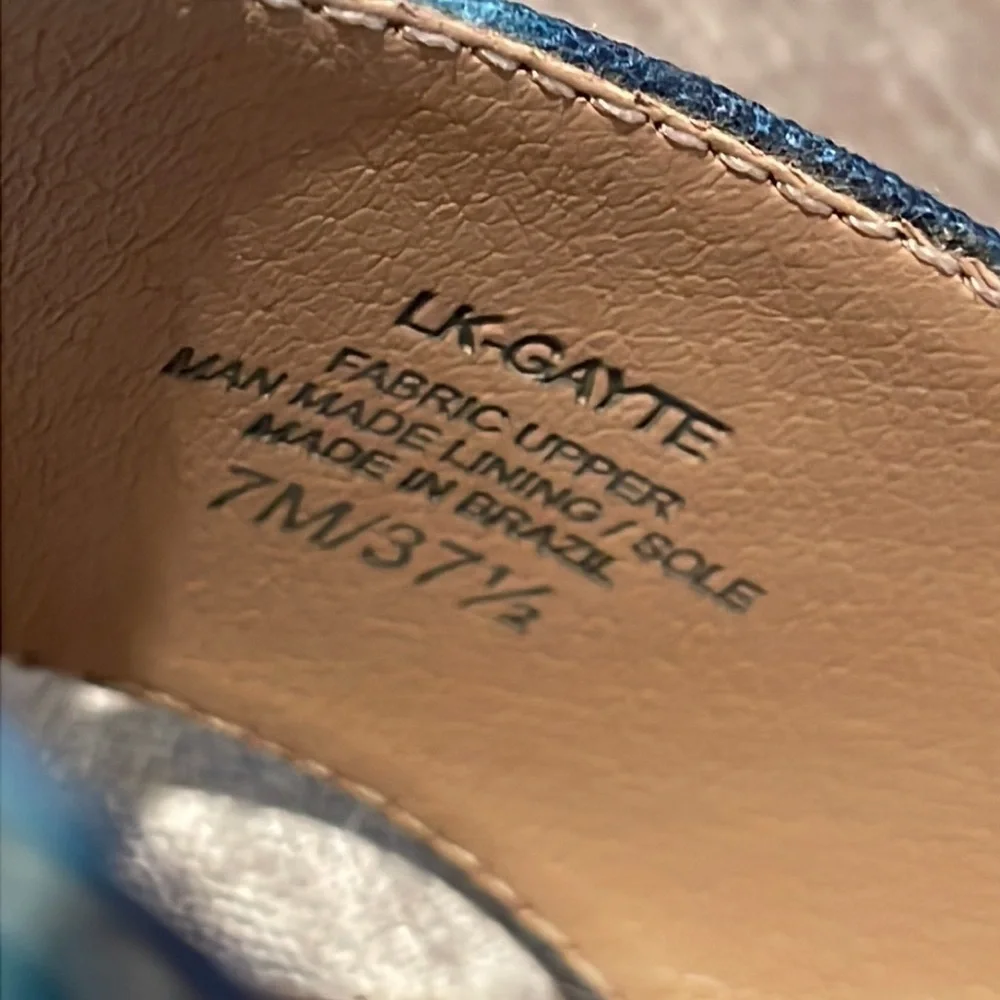 LUCKY BRAND Denim Tie Dye Espadrille Sandals Blue Ombré NWOTS - Picture 10 of 10